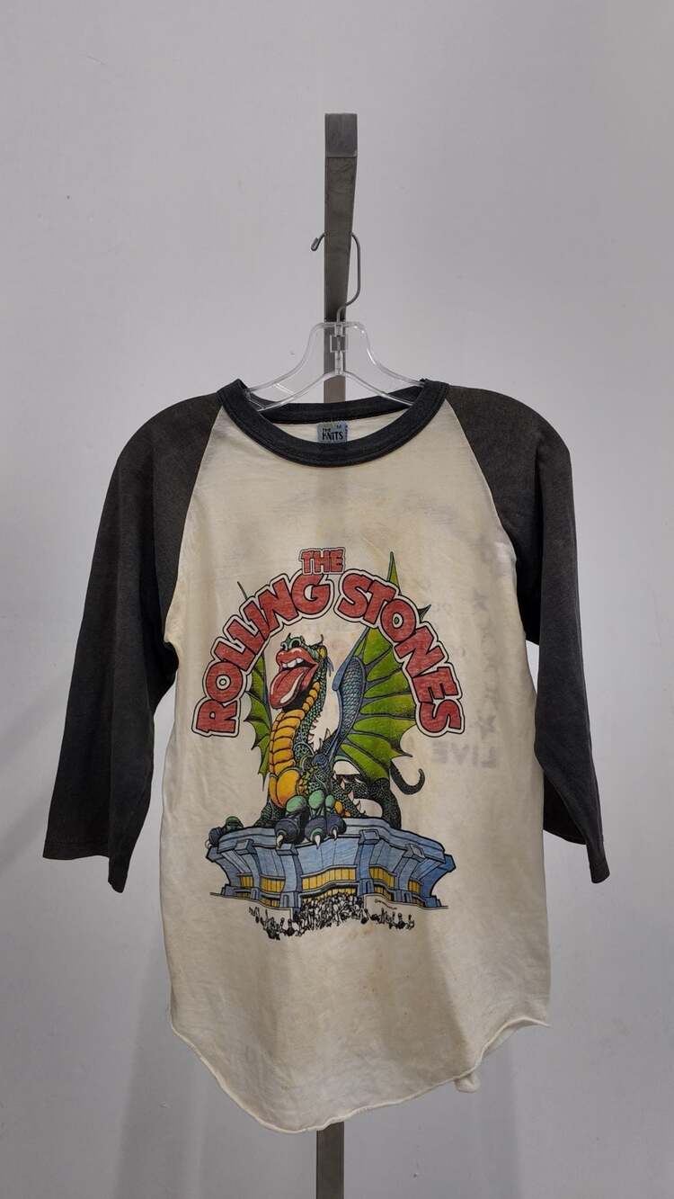 Vintage 1981 Rolling Stones Tour Shirt - Dragon Stadium Graphic (Size M)